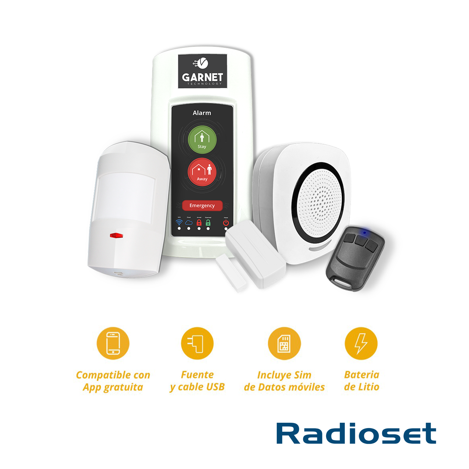 KIT DE ALARMA GARNET INNOVA WIFI